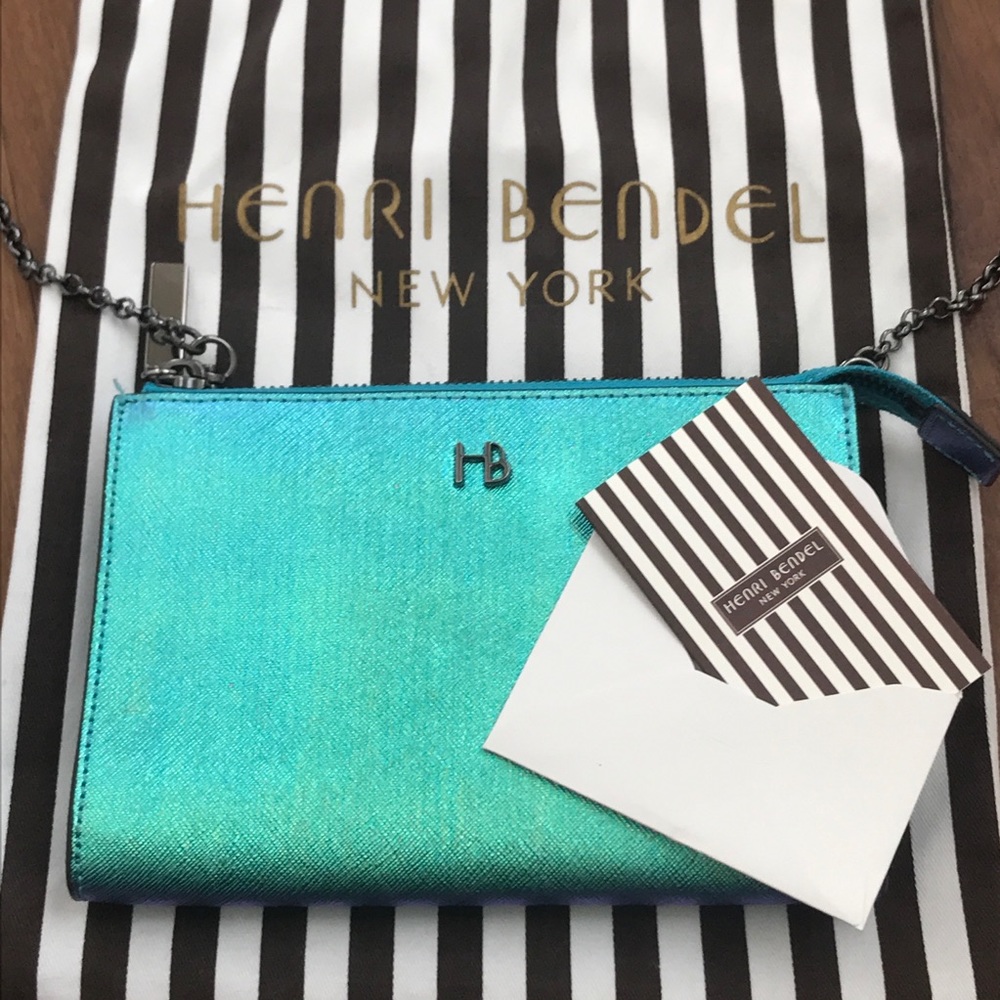 Henri Bendel Petrol Miss Bendel Bag on Chain NWT